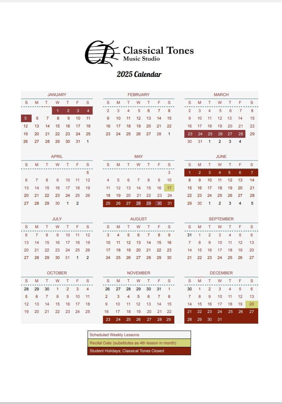 Calendar 2025